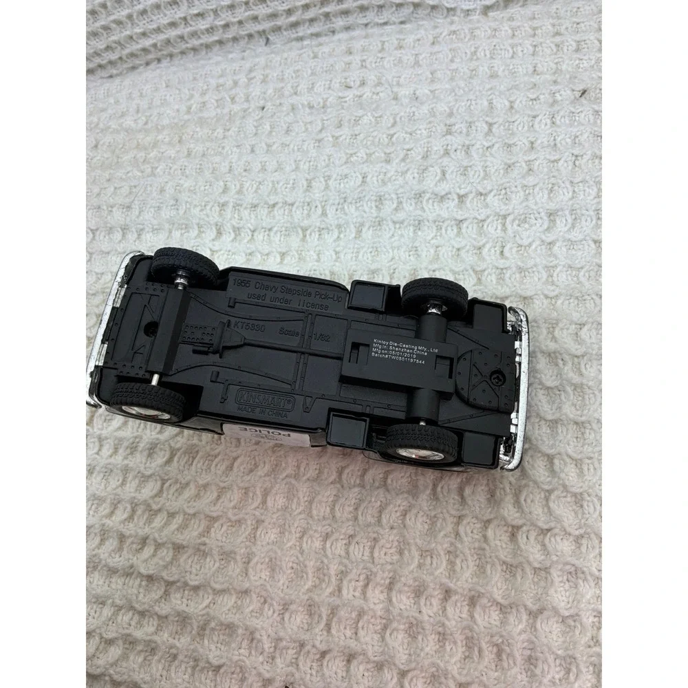 Vintage 1955 Chevy Stepside Kinsmart Police Pickup Truck 1/32‎ Black White